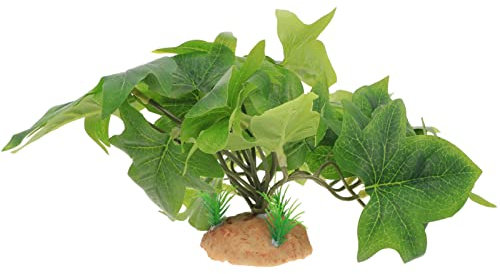 POPETPOP Künstliche Reptil Terrarium Pflanze Leopard Gecko Tank Pflanze Lebensraum Versteck Pflanzen Terrarium Dekorationen für Aquarium Zubehör