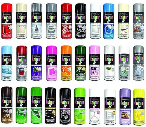 SuperGift.com Pink Gloss All Purpose Aerosol Spray Paint 250ml Quick Drying Spray, Fast Dry and Excellent Coverage for Metal, Wood, Plastic and More by Diva Gift