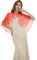 Frauen Chiffon Stole Scarf Capelets für Damen, Women's Chiffon Schal Stola Wraps Cape Umhang zum Festlich Abendkleid Hochzeit Kap Zudecken Party für Frauen, Koralle