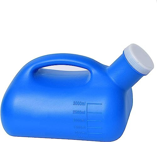 BULINO Urinflasche for Männer und Frauen, 3000 ml, großes männliches Urinal, tragbare Herren-Töpfchen-PIPI-Flasche, Sammler, Reisetoilette