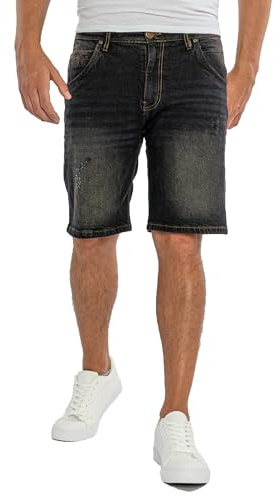 Rock Creek Jeans Shorts Herren Stretch Kurze Hose Denim H-381 | Herren Jeansshorts aus Denim mit Stretchkomfort, kurze Jeanshose und Bermuda für Alltag, Freizeit, Urlaub und Sommer