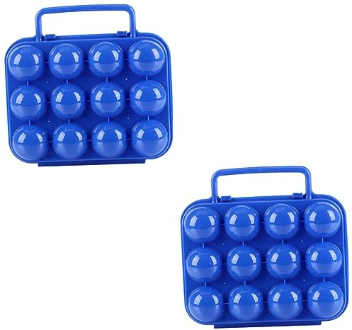 KOMBIUDA 2piezas Caja Porta De Contenedor De Almacenamiento Para Cocina y Camping Color Azul Material Para Transporte Seguro