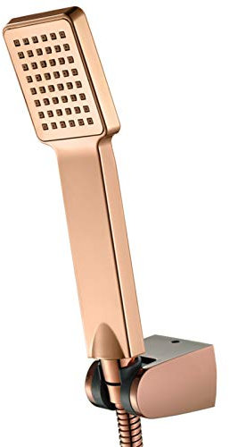 Aioneer Ensemble De Douche À Main Haute Pression, Pommeau De Douche À Poignée Carrée en avec Tuyau Et Support, Économie d'eau, Accessoires De Douche De Salle De Bain