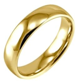 5MM 14k Gold Filled Tungsten Wedding Ring Engagement Ring Anniversary Ring For Men Women Matching Couples Ring Gift (O)