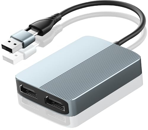 Weton - USB C/USB 3.0 to Dual HDMI Adapter, USB to HDMI Splitter for Dual Monitors, Extended Display Adapter for Windows Mac OS, Universal 1080p@60Hz Video Graphics Adapter