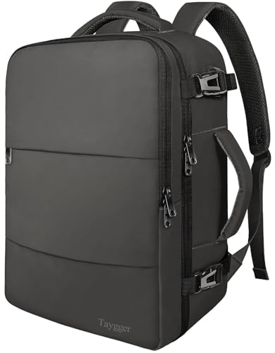 Taygeer Zaino per Ryanair 40x30x20, Zaino da Viaggio Aereo Bagaglio a Mano Piccolo 20L per Ryanair, Borse da Cabina Uomo Donna Impermeabile Zaini Porta PC 14 Pollici per Scuola Lavoro, Grigio Scuro
