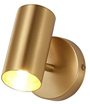 SSNCcNC Innen Wandlampen Leseleuchte Kupfer Wandleuchte Modern Minimalismus Wandleuchte Einstellbar Nachttischlampe Schlafzimmer Wohnzimmer Loft Studieren Treppen E27 12 * 13cm