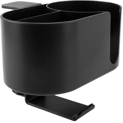 Gorise Portavasos de escritorio 4 en 1 con gancho para auriculares soporte giratorio para auriculares y organizador de escritorio desmontable para tazas teléfonos bolígrafos y