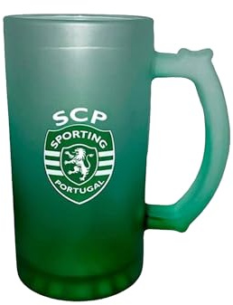Beyond Happy Sporting Lisbon CP Official Beer Glass - Sporting Portugal Pint Tankard in Gift Box (15cm in Height)