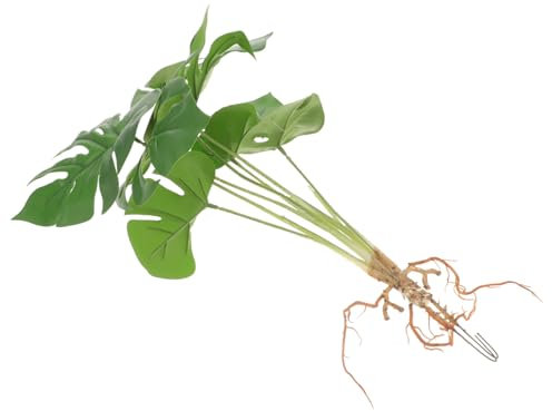 HOMSFOU Artificial Monstera Green Plant Wear-resistant Fake Plant for Desktop Office Decor Vivid Household Faux