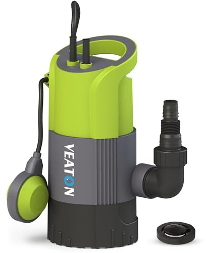 VEATON 2-in-1 Submersible Water Pump with Scalable Base Design, 750W Max Flow 13000L/H Remove Clean/Dirty Water by Float Switch or Manual Activation, for Pool Flooded Basement Garden Pond Tub