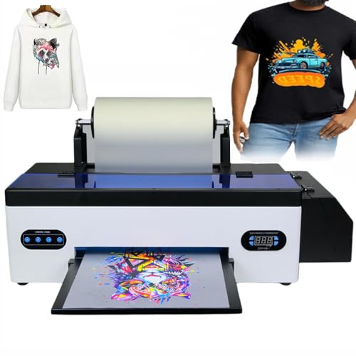 Direkt-till-filmöverföringsskrivare, A3 DTF-skrivare, L1800 PET-filmpappersskrivare med avancerat cirkulationssystem for vitt bläck, for gör-det-själv-tryck av t-shirts, mörka och ljusa tygtryck