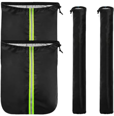 Housse de protection contre la neige pour essuie-glace de voiture, antigel, étanche, réutilisable, robuste, résistant au gel, ensemble transparent, matériau 190T, 4 pièces, 39x10x5cm, pour automobile,