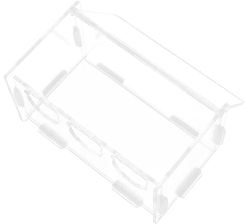 JOINPAYA Rutin Acryl Hühnerfutterbehälter transparent, Kleiner Futterbehälter für Geflügel, leicht zu reinigen, vielseitig für Obst und Körner, abnehmbar