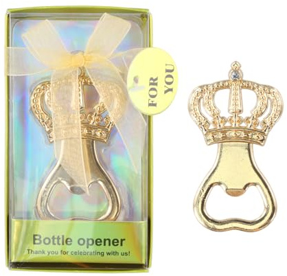 Apribottiglie Per Birra Corona Confezione Regalo Lega Di Zinco Apribottiglie Per Vetro Per Aprire Bottiglie Di Birra, Succhi Di Frutta O Bibite Gassate Oro