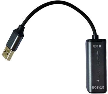 Kaeltsyn Cable adaptador convertidor de sonido digital USB/tipo C a fibra óptica, transmisión de sonido estable y clara con salida SPDIF, adaptador de conector de salida SPDIF
