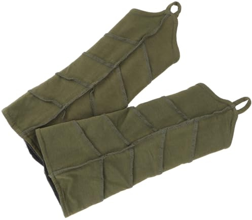 Warme Handstulpen mit Overlock, Elfenstulpen für kalte Tage | Unisex, weiches Fleece-Futter, dekorativer Overlock, Fingerschlaufe, ideal für Winter.