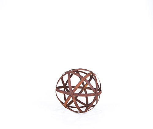 óxido bola bola decorativa verrostet bandas Jardín bola metal oxidado (oxidado