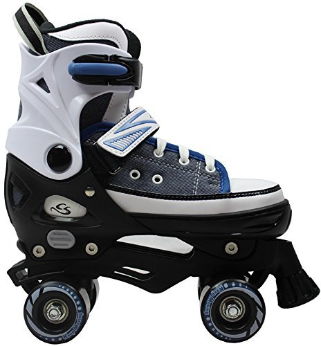 Cox Swain Kinder Rollschuhe -Joel- Größenverstellbar: XS(29-32), S(33-36), M(37-40), L(40-43)- ABEC5, Blau, XS (29-32)