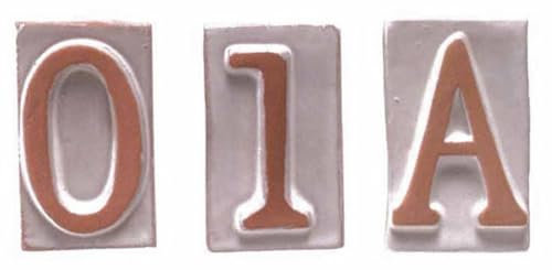 6BLISTER BLISTER NUMERO CIVICO IN TERRACOTTA 4 CM.8,5H