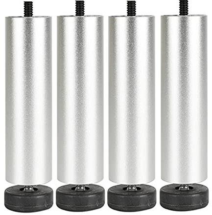 KOOEIN Sofa Legs,4x Furniture Legs,diy Replacement Legs,metal Feet for Cabinets,39 Sizes,adjustable Legs,m8,customizable,Silver-12cm/4.5in