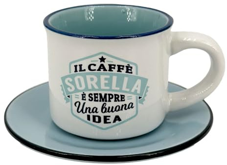 Clearco TAZZINA DA CAFFE' PERSONALIZZATA CON PIATTINO - SORELLA