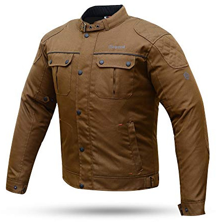 DEGEND LONDON | Chaqueta Moto para Hombre con Protección Nivel 2 [Hombros y Codos] + Forro de Invierno Removible Homologada (EN 17092) Café XXL