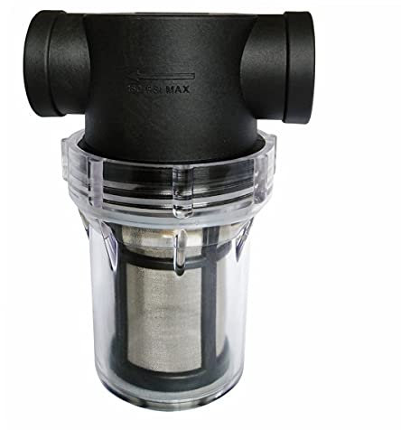Suerhatcon Filtro per pompa dell'acqua da 3/4 con 100 maglie in acciaio inox, filtro a rete in linea per l'irrigazione del giardino..