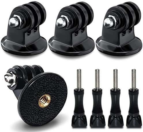 Stativ Mount Adapter Aluminium Stativ Adapter Tripod Mount Adapter Stativadapter mit Knurled Screws Kamera Halterung Zubehör Stativadapter für GoPro Hero 10, 9, 8, 7, 6, 5, DJI Osmo Action Kameras