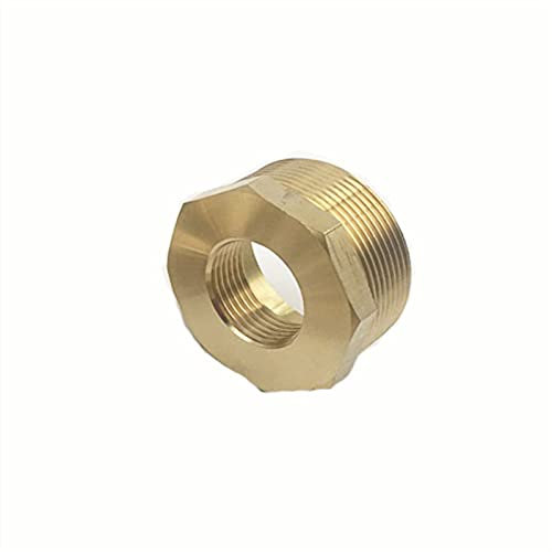 Mdingbao-Brass Connector Fitting 1/8 1/4 3/8 1/2 3/4 1 BSP Male To Female Brass Bushing Reducing Pipe Fitting Connector Adapter Water Gas Fuel, Garden hose connector (Color : 03 04 L12)
