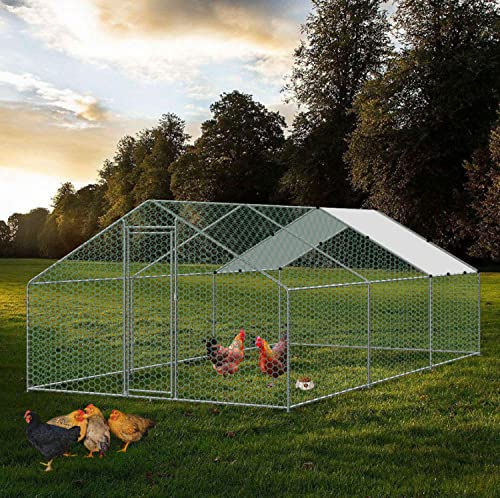 vanvilla Hühnerstall Freilaufgehege XXL Tiergehege für Hühner Hasen 3x6x2m | Kleintiere Kaninchen Stall Kaninchenauslauf Hasenauslauf Auslauf