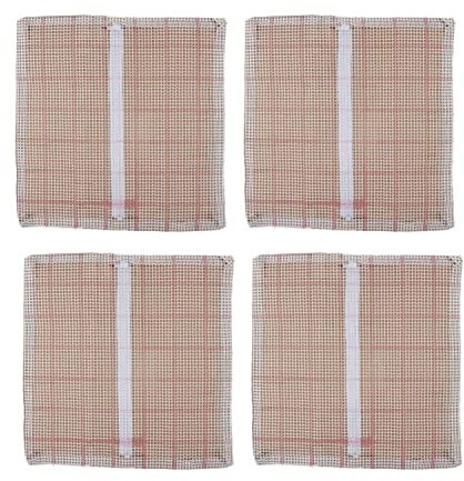 Easnea 4pcs Blank Latch Hook Rug Kits 43x43cm Latch Hook Rug Canvas DIY Pillow Case Cushion Cover Making Supplies