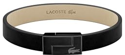 Lacoste Lederarmband für Herren Kollektion TRAVELER Schwarz - 2040073