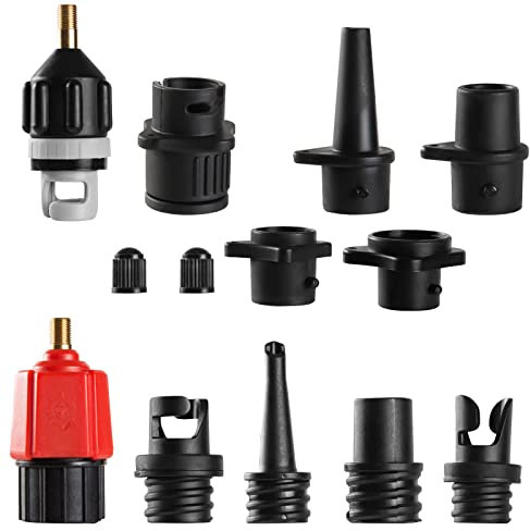 Aufblasbarer SUP Pumpenadapter - Paddle Board Ventiladapter Mit 9 Standard Luftpumpendüsen für SUP Board, Boot und Aufblasadapter