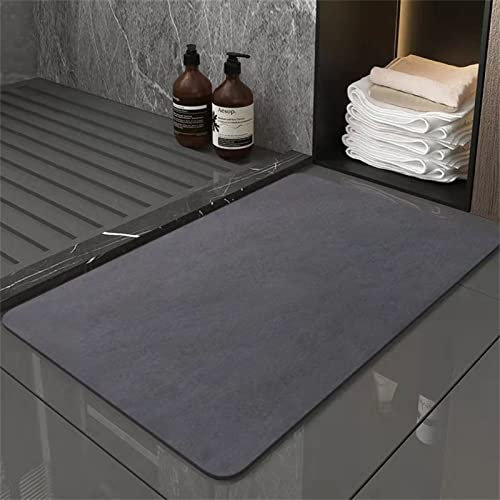 Heeboode Badematte Rutschfester Badezimmerteppich Absorbierender Badteppich 70x120cm Duschmatte Schnelltrocknende Badematte Home, Badvorleger rutschfest Waschbar, Bad Teppiche Badezimmermatte Blau