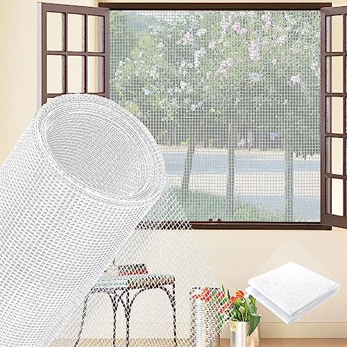 Zanzariere su Misura 150x850cm, Rete Zanzariera Finestra non si sfilaccia durante il taglio per Lucernario Zanzariera, Bianco