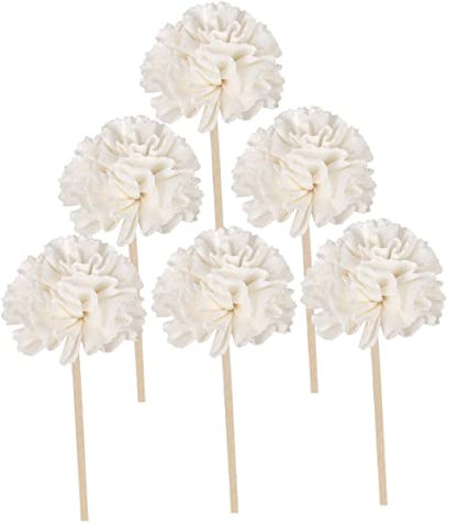 Warmhm 6stücke Diffuser-Sticks Aus Rattan Aromatherapie-stäbchen Mit Blumen-Design Für Raumduft Und Dekoration Für Schlafzimmer Wohnzimmer Und Küche