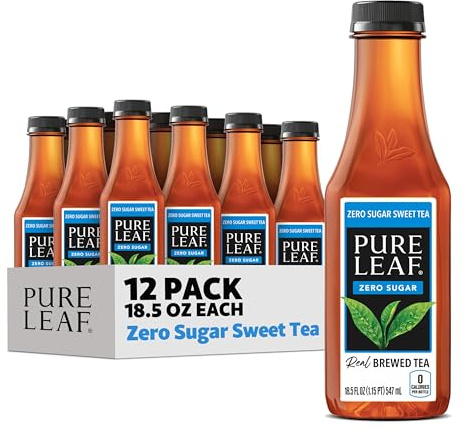 Pure Leaf Iced Tea, Zero Sugar Sweet Tea, 18.5 Fl Oz Bottles (Pack of 12)