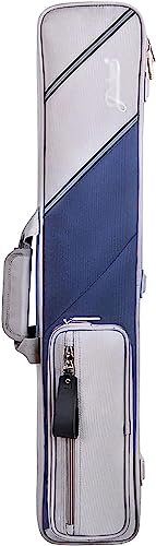 NEEOITY Billard Queue Tasche 3x4 Oxford-Stoff-Pool-Queue-Tasche,Billard-Queue-Koffer,Tasche mit Billardtaschen und -hüllen,Billard-Queue-Tragetasche,für 3 Queues und 4 Queue-Stangen-Blue||82×17×8CM