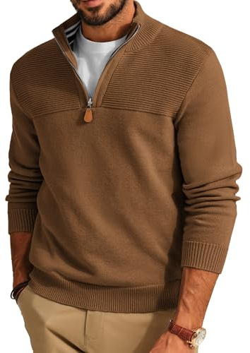 PJ PAUL JONES Troyer Pull de travail pour homme avec fermeture éclair