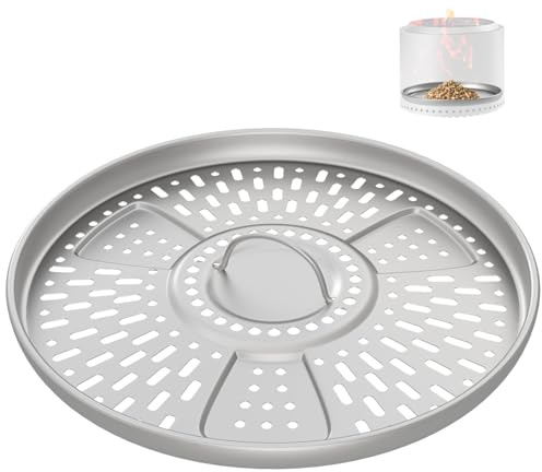 Pellet Adapter for Solo Stove Bonfire, Round Fire Pit Burning Pellet Extension, Stainelss Steel Pellet Adapter for Outdoor Fire Pit, 19.5 inch Smokeless Fire Pit Pellet Adapter Accessory for Outside