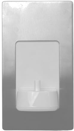 Evoges In-Wall Electric Toothbrush Charger, Compatible with Oral-B & Braun, supplied with additional M3.5 75mm Length Flat Head Screws, by Proofvision (Brushed Steel, Single)