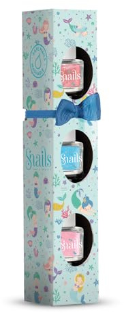 Snails 510407 Kinder Nagellack Geschenkset, Mini Meerjungfrau 3x5ml, auf Wasserbasis, abwaschbar, unbedenklich, vegan