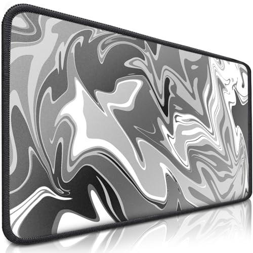Sidorenko Gaming Mauspad XXL Grau - Großes Mousepad 900x400 mm - rutschfeste Schreibtischunterlage für Gaming und Büro - Fransenfreie Ränder - Präzises und langlebiges maxlvl Large Mouse pad