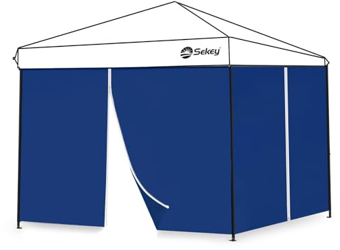 Sekey 2 Paneles Laterales con Cremallera, Paredes Laterales para 3x3m Cenador Plegable Carpas de Jardin, Impermeables, Azul Marino