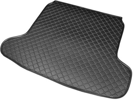MEDAPI Auto Leder Kofferraummatten für Cupra Ateca Single Ear Upper Deck, Kofferraumwanne Cargo Schutzmatte Kofferraum rutschfest ZubehöR,Flat Surface-All Black