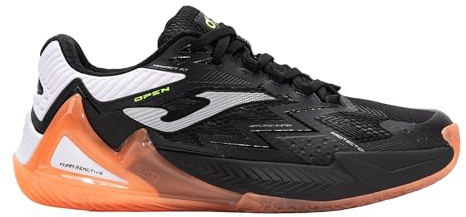 Joma Pádel Zapatilla de Hombre Open Negro, 40-47 - Suela Reactive Ball Que Absorve Impactos y Evita Torsiones en Articulaciones