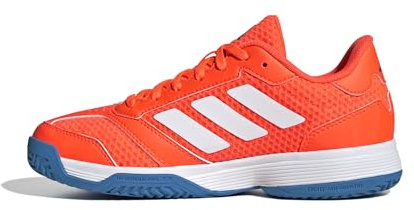 Adidas Mixte Enfant Ligra 8 Kids Indoor Shoes, Team Solar Orange/Cloud White/Cloud White, 33 1/2 EU