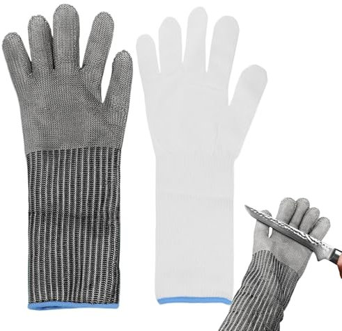Kettenhandschuhe, Kettenhandschuhe zum Schneiden,Küchenhandschuhe zum Schneiden | Anti-Schneid-Küchenschutz-Werkzeuge aus Edelstahldraht, Sicherheits-Arbeitshandschuhe für das Kochen in der Küche