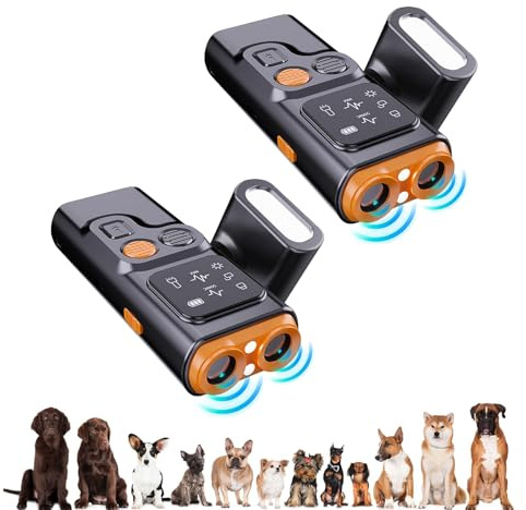BarkGuard - Bark Guard Anti Barking Device for Dogs, Antibell für Hunde, 2024 Neues Hundebellen Abschreckungsgerät mit HD Display und LED Taschenlampe, Hundetrainings Geräte Verhaltenshilfen (2PCS)